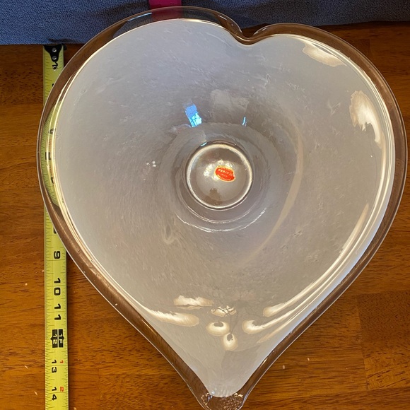 Vintage Murano Lavorazione Arte heart shaped bowl - Picture 11 of 11